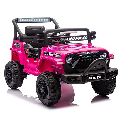 ELEMENT ACE Children's Electric Ride-On Truck with Parental Remote Control, Music, and LED Lights