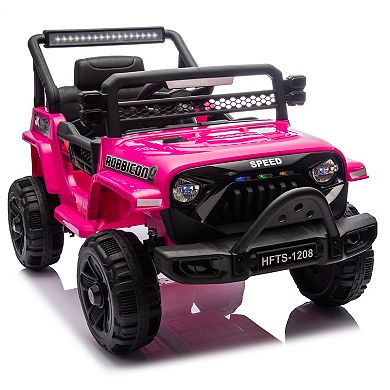 ELEMENT ACE Children's Electric Ride-On Truck with Parental Remote Control, Music, and LED Lights