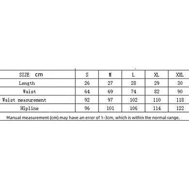 Women's Sports Drawstring Elastic Waist Casual Solid Color Waffle Shorts with Pockets