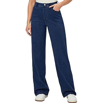 Women Wide Leg High Waisted Stretch Baggy Jeans Casual Trendy Straight Denim Pants