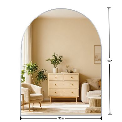 ELEMENT ACE Arched Wall Mirror with Metal Frame for Modern Bathroom Decor