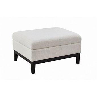 GOODSILO Upholstered Square Storage Ottoman Footrest Coffee Table