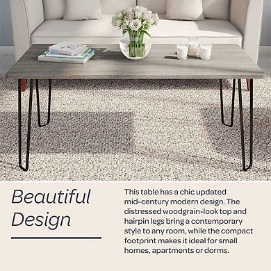 COFFEE TABLE WITH HAIRPIN LEGS