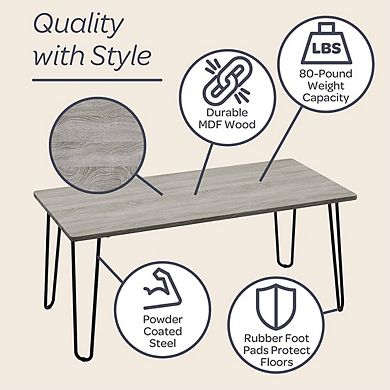 COFFEE TABLE WITH HAIRPIN LEGS