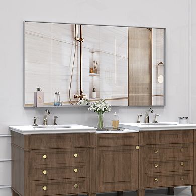 ELEMENT ACE Oversized Modern Rectangle Wall Mirror with Aluminum Frame for Bathroom & Living Room
