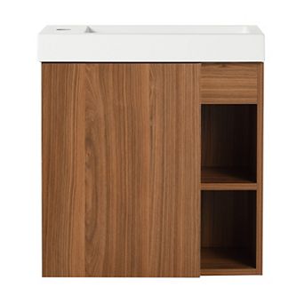 ELEMENT ACE Wall-Mounted Floating Bathroom Vanity with Integrated Sink & Soft-Close Door