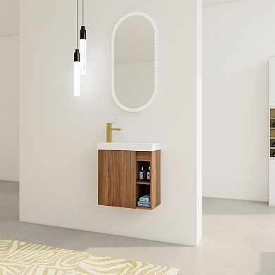 ELEMENT ACE Wall-Mounted Floating Bathroom Vanity with Integrated Sink & Soft-Close Door