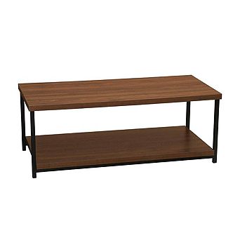 RECTANGULAR TABLE WITH STORAGE SHELF