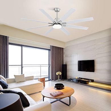 ELEMENT ACE 66 Inch Modern Ceiling Fan with Dimmable LED Light and Remote Control for Home Office
