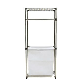 ELEMENT ACE 3 tier Rolling Laundry Sorter Hamper with Removable Sorting Bags and Storage Shelves