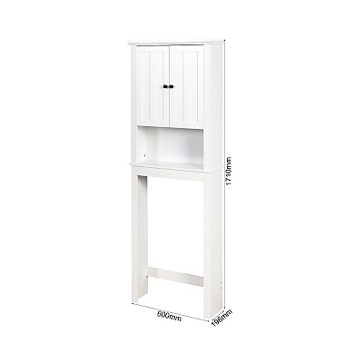ELEMENT ACE Over-The-Toilet Wooden Storage Cabinet with Adjustable Shelf and Space-Saving Design