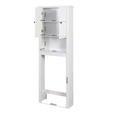 ELEMENT ACE Over-The-Toilet Wooden Storage Cabinet with Adjustable Shelf and Space-Saving Design