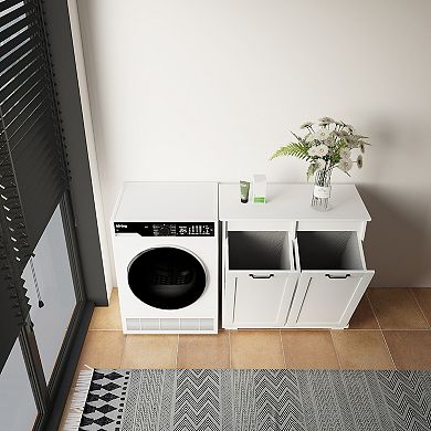 ELEMENT ACE Double Section Laundry Sorting Cabinet with Removable Hamper Bags