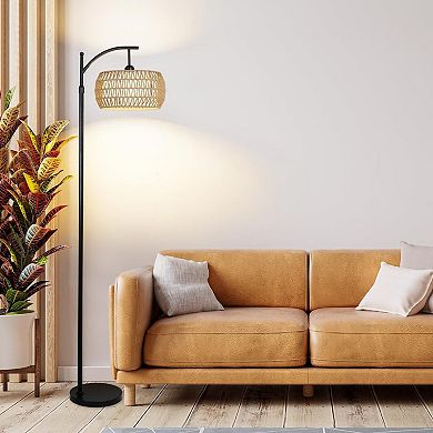 ELEMENT ACE Remote Controlled Dimmable Arc Floor Lamp with Adjustable Height and Rotatable Arm
