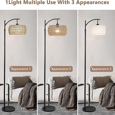 ELEMENT ACE Remote Controlled Dimmable Arc Floor Lamp with Adjustable Height and Rotatable Arm