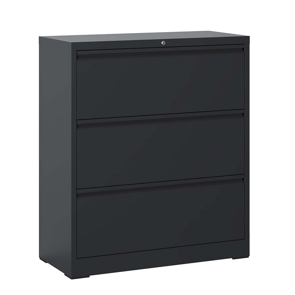 GOODSILO Heavy-Duty 3-Drawer Lateral File Cabinet with Security Lock ...
