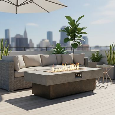 Tabletop Propane Fire Pits, 50,000 BTU Outdoor Firepit Table