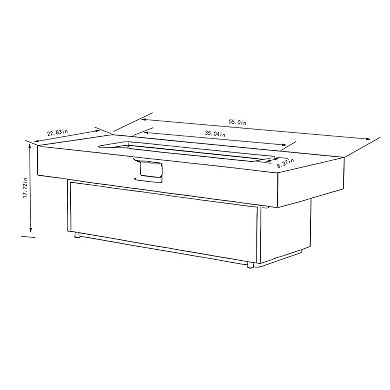 Tabletop Propane Fire Pits, 50,000 BTU Outdoor Firepit Table