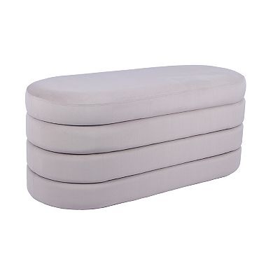 GOODSILO Velvet Storage Ottoman Bench