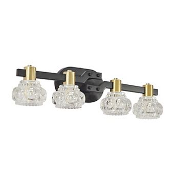 ELEMENT ACE Vintage Four-Light Wall Sconce with Crystal Accents for Elegant Interiors