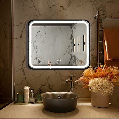 ELEMENT ACE 40x32 Inch Dimmable LED Bathroom Vanity Mirror with Anti-Fog and Touch Control