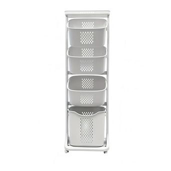 ELEMENT ACE 4 tier Rolling Laundry Hamper Sorter with Removable Baskets & Wheels