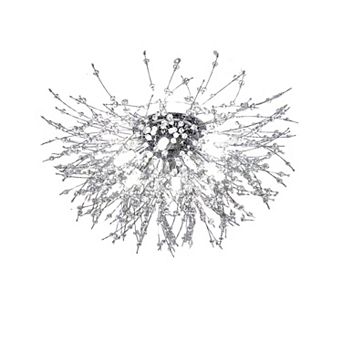 ELEMENT ACE Modern Crystal Firework Flush Mount Ceiling Light Fixture with LED Compatibility