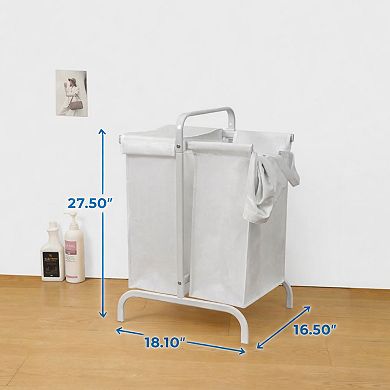 ELEMENT ACE 2-Tier Laundry Hamper with Sorting Cards and Lid for Clothes and Toys Storage