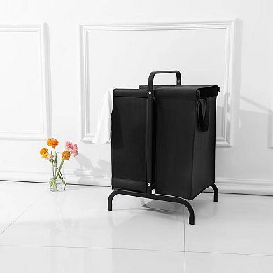 ELEMENT ACE 2-Tier Laundry Hamper with Sorting Cards and Lid for Clothes and Toys Storage