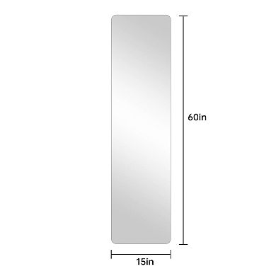 ELEMENT ACE Round Corner Full Body Wall Mirror with Explosion-Proof Glass for Living Room & Bedroom