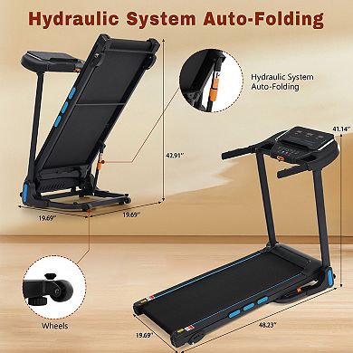 ELEMENT ACE Auto-Folding Treadmill with Incline & Bluetooth Speaker for Cardio Workouts