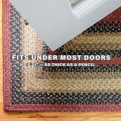 Homespice Highland Jute Braided Rug Reversible Blue, Red, Green, Rug