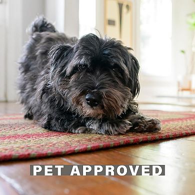 Homespice Cider Barn Jute Braided Rug Reversible Gold & Red Rug