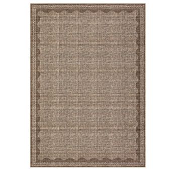 Modern Scalloped Washable Rugs Low Pile Non Slip Soft Stain Resistant Foldable Floor Mats