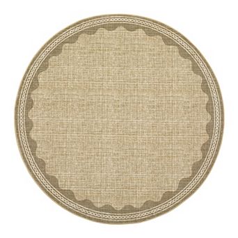 Modern Scalloped Washable Rugs Low Pile Non Slip Soft Stain Resistant Foldable Floor Mats