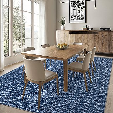 Modern Braided Solid Washable Rug Stain Resistant Non Slip Low Pile Soft Folding Carpet