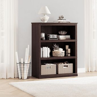 Farmhouse Bookcase, Bookshelf with Open Storage, Wooden Bookshelves Display Shelves for Home Office