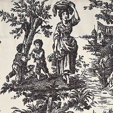 Baroque Provance 100% Cotton Rod Pocket Lined Window Valance 50" x 15" Black