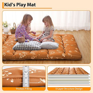 Japanese Floor Mattress, 100% High Density Comfortable Foam, 3" Thicken Foldable Tatami Pad