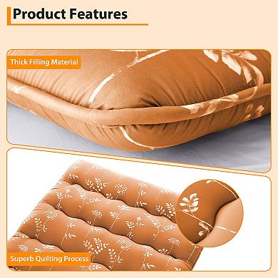 Japanese Floor Mattress, 100% High Density Comfortable Foam, 3" Thicken Foldable Tatami Pad