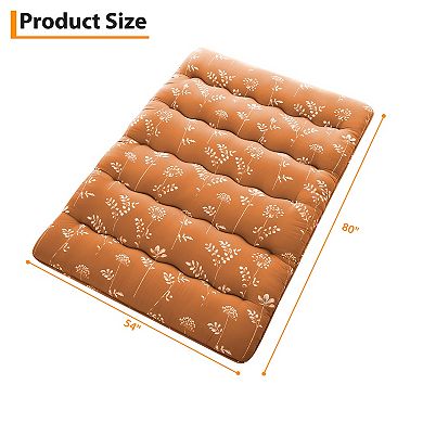 Japanese Floor Mattress, 100% High Density Comfortable Foam, 3" Thicken Foldable Tatami Pad