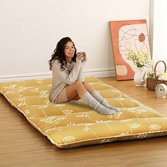 Japanese Floor Mattress, 100% High Density Comfortable Foam, 3" Thicken Foldable Tatami Pad
