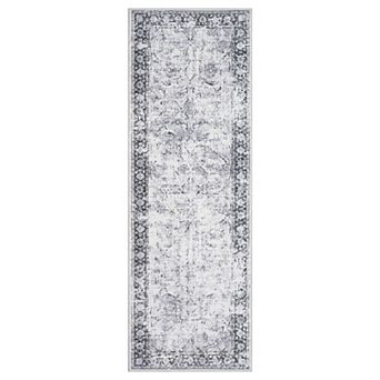 Oriental Machine Washable Rug Non Slip Soft Non Shedding Vintage Carpet