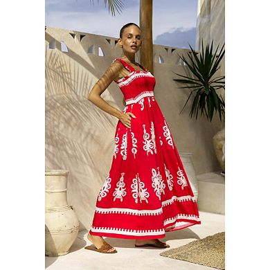 Women Floral Sundress Spaghetti Strap Flowy Beach Vacation Boho Maxi Dresses