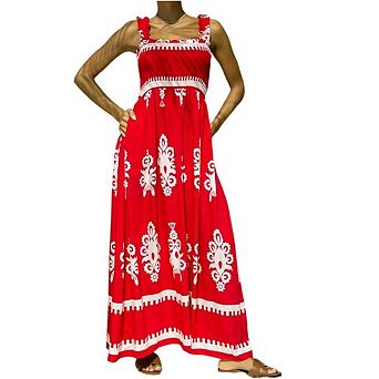 Women Floral Sundress Spaghetti Strap Flowy Beach Vacation Boho Maxi Dresses