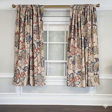 Silvia 100% Cotton Rod Pocket Window Curtain set of 2 Panels