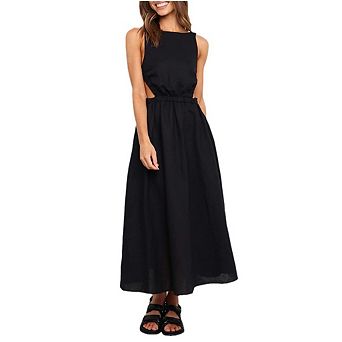 Women Sleeveless Maxi Dresses Wedding Guest A Line Tank Elegant Flowy Beach Long Sundress