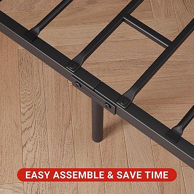 Bed Frame with Headboard And Footboard Platform Bed Strong Metal Slat Support