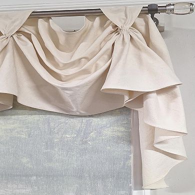 Soft Duck 3-S Victory 100% Cotton Tab Top Swag Window Curtain