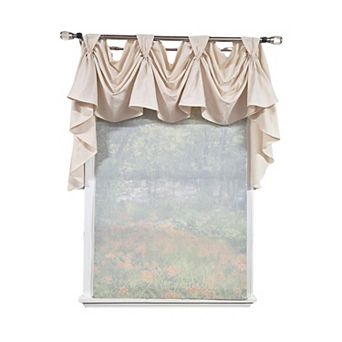 Soft Duck 3-S Victory 100% Cotton Tab Top Swag Window Curtain
